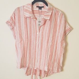 Sanctuary Tie-Front Button Down Shirt